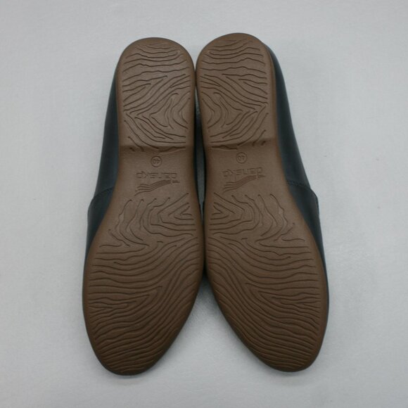Dansko 40 Ladies 9.5-10 Larisa Navy Blue Milled Nappa Leather Shoes Flats Loafer - Picture 9 of 12